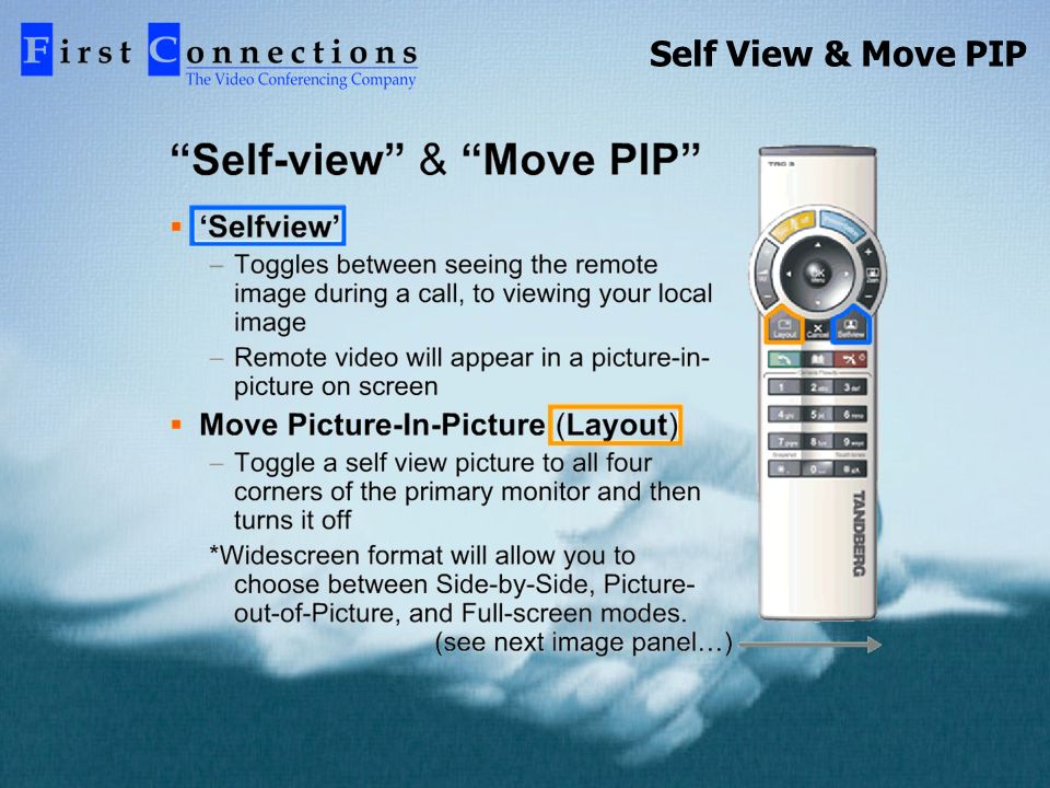 Self View & Move PIP