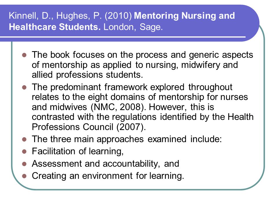 accountability in nursing mentorship