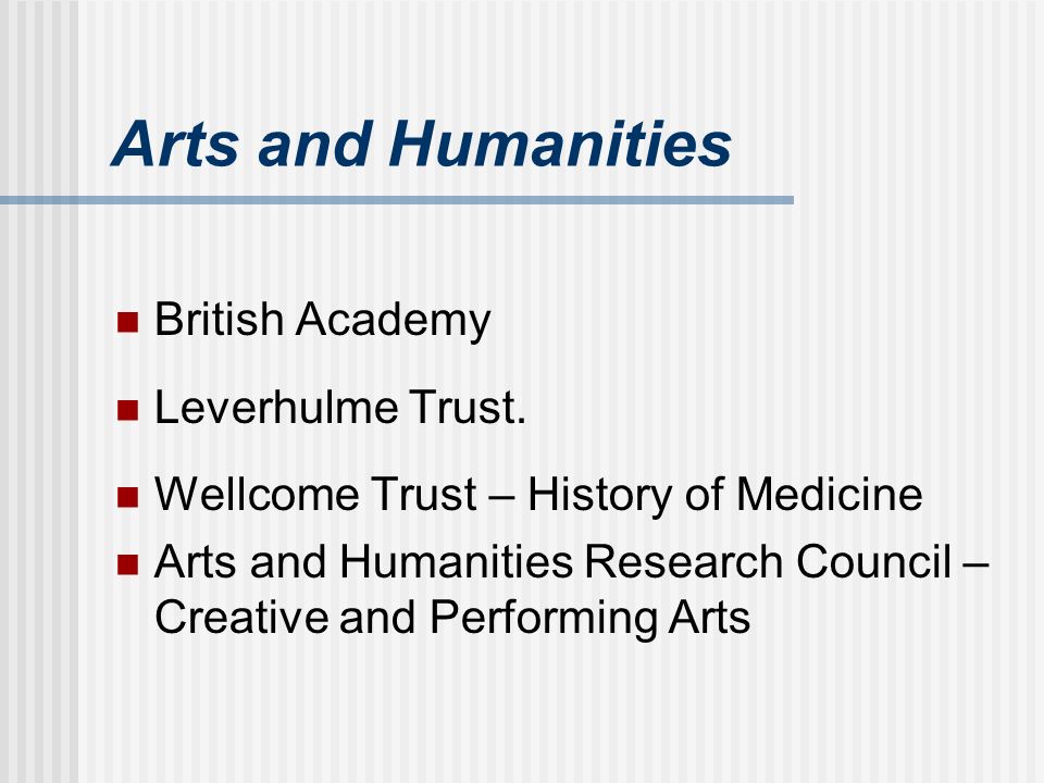 Arts and Humanities British Academy Leverhulme Trust.