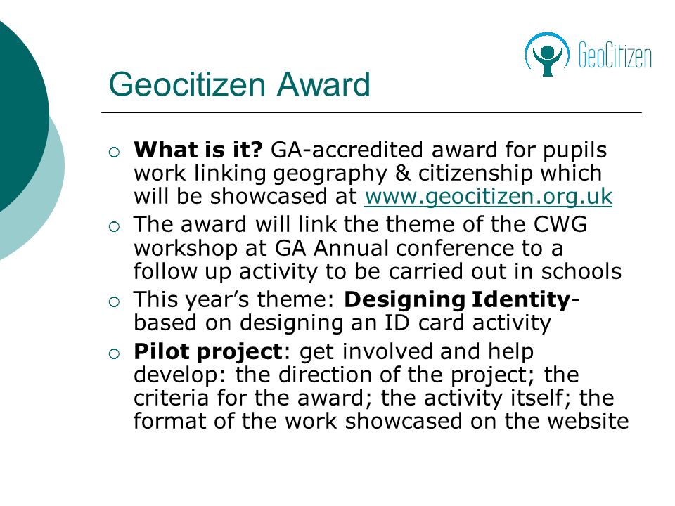 Geocitizen Award What is it.