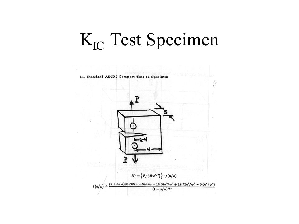 K IC Test Specimen