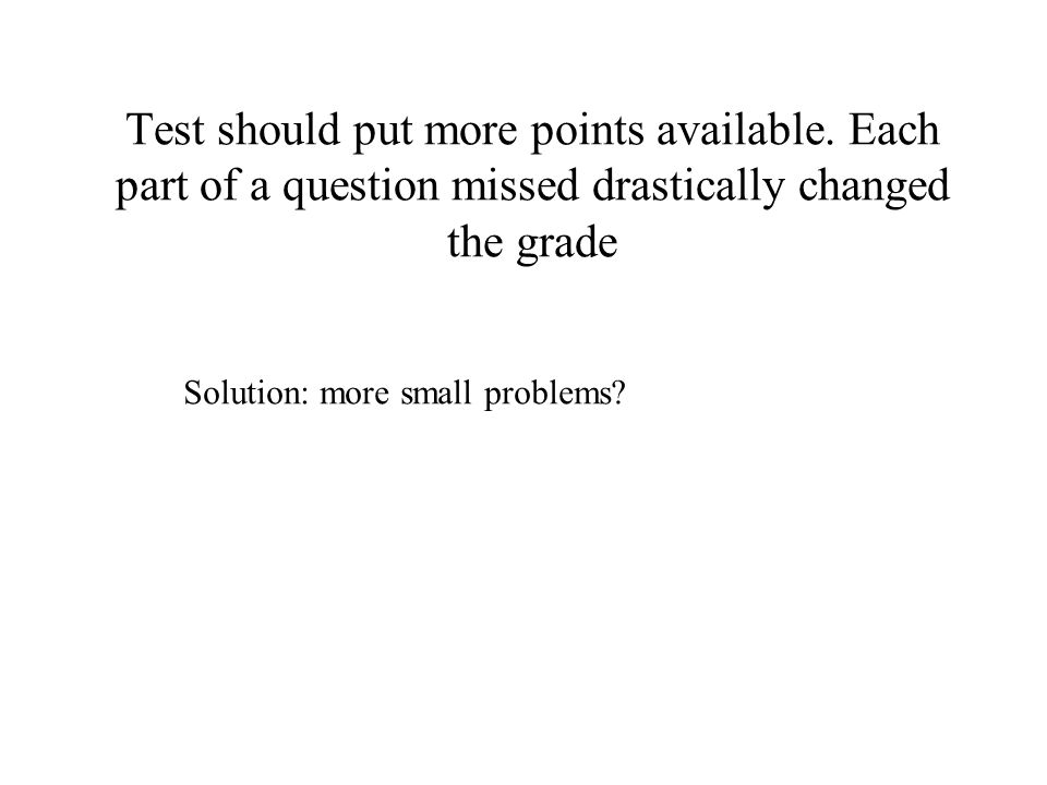 Test should put more points available.