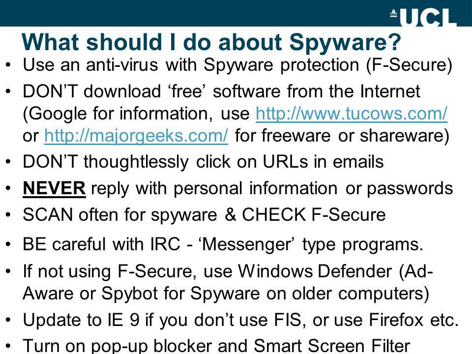 What should I do about Spyware.