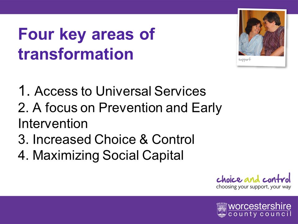 4[Slideshow Title - edit in Headers & Footers] Four key areas of transformation 1.