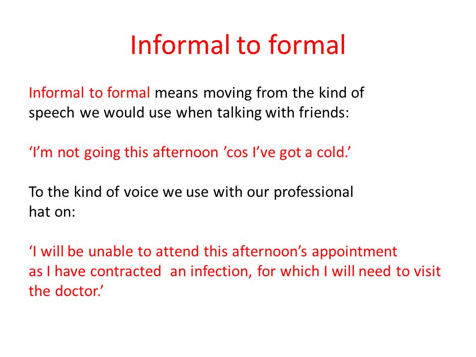 What does 2024 informal mean