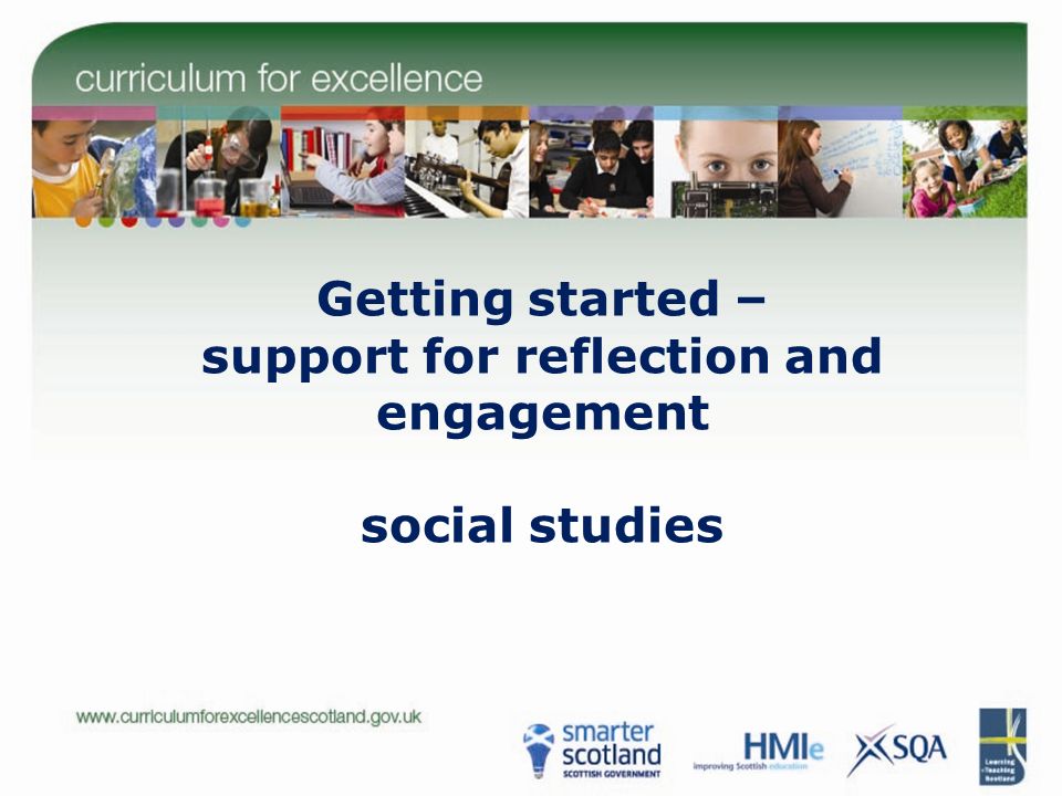 Getting started – support for reflection and engagement social studies