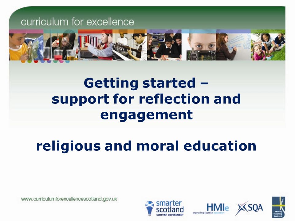 Getting started – support for reflection and engagement religious and moral education