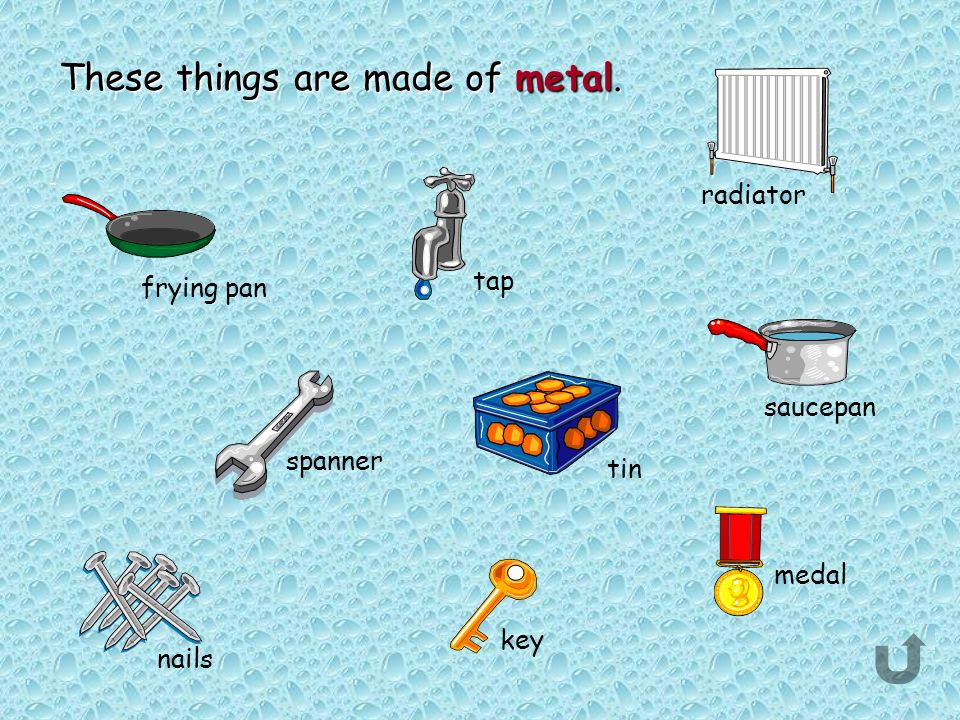 Which of these things are made of metal