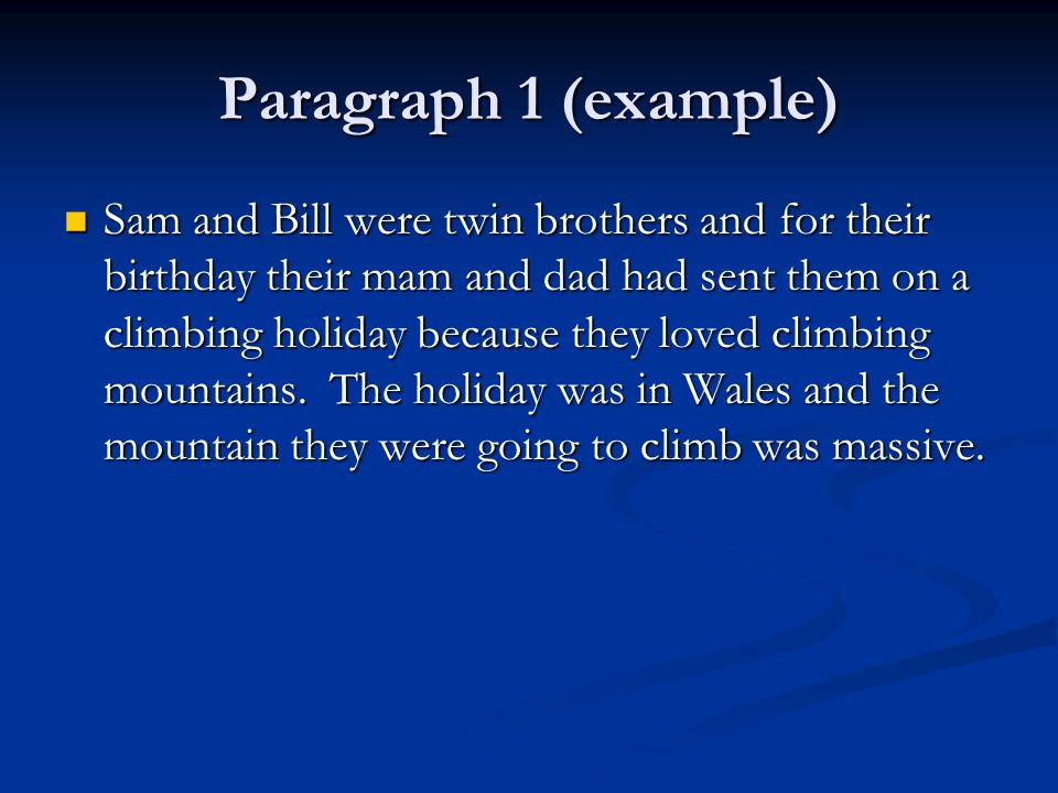 paragraph on adventure trip