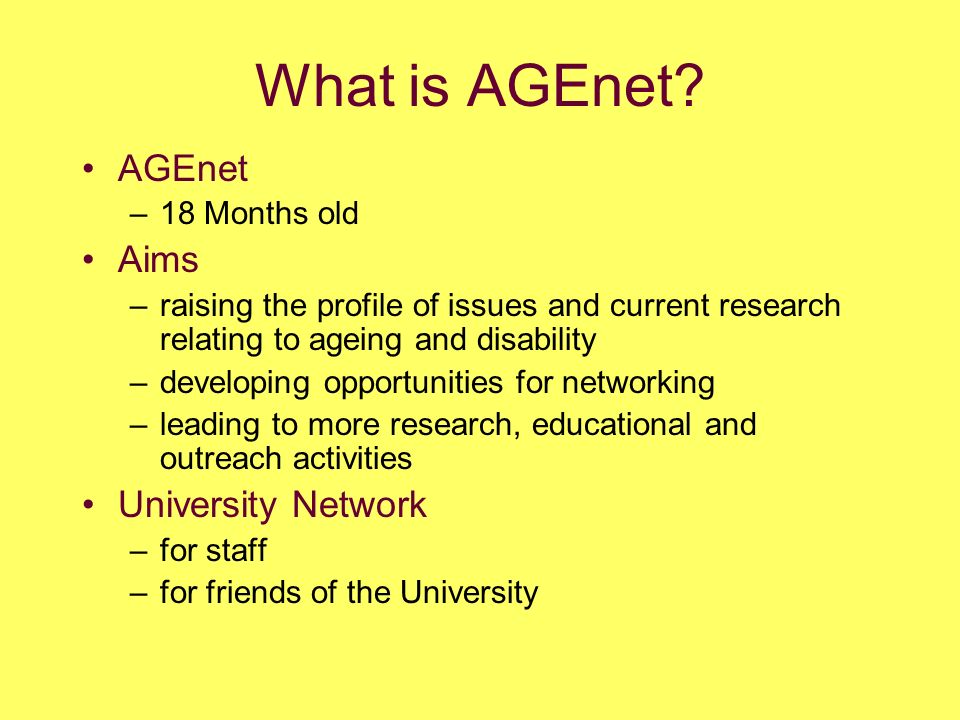 What is AGEnet.