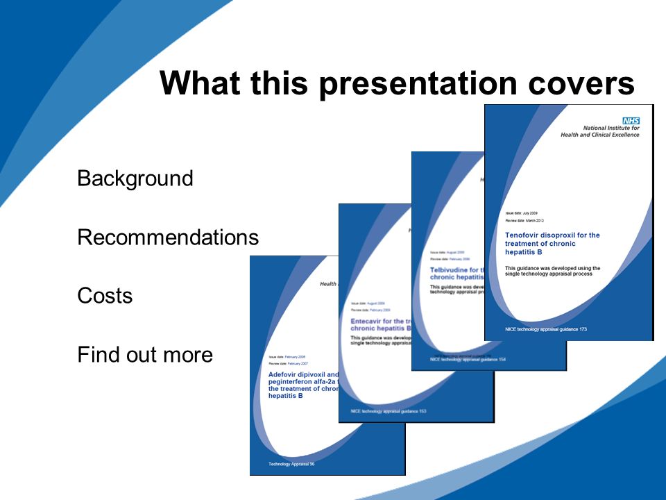 What this presentation covers Background Recommendations Costs Find out more