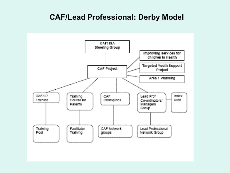 CAF/Lead Professional: Derby Model