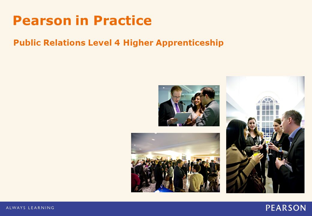 Pearson in Practice Public Relations Level 4 Higher Apprenticeship