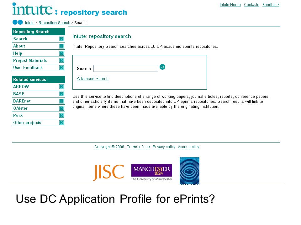 Use DC Application Profile for ePrints