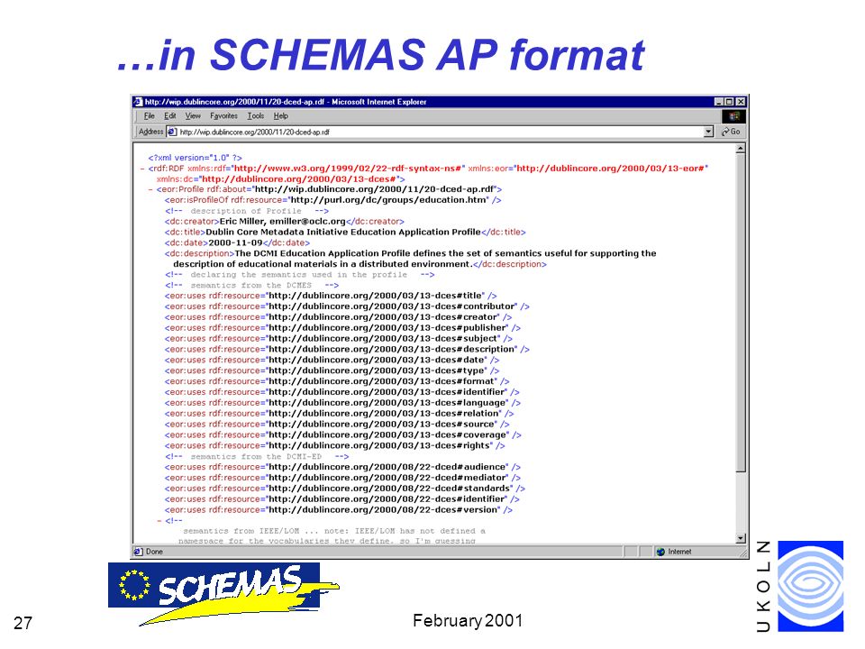 February …in SCHEMAS AP format