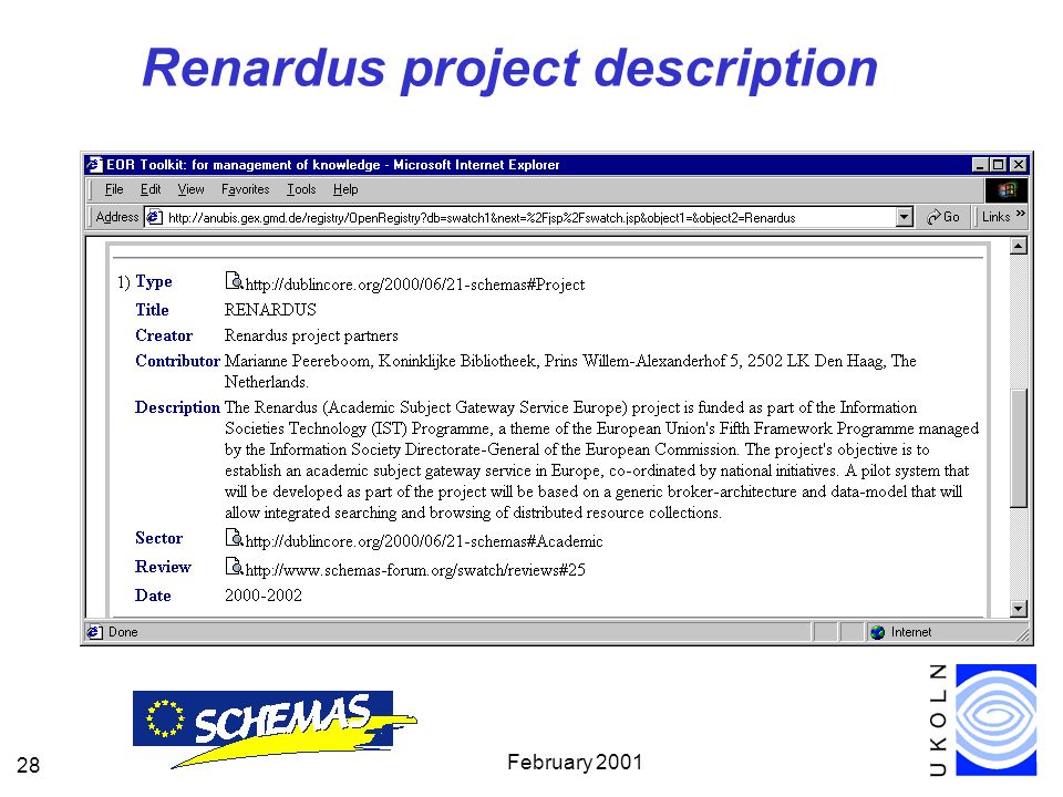 February Renardus project description