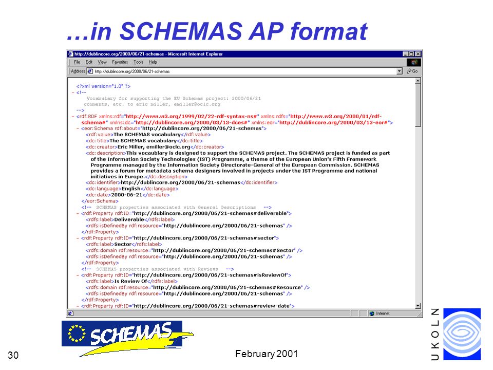 February …in SCHEMAS AP format