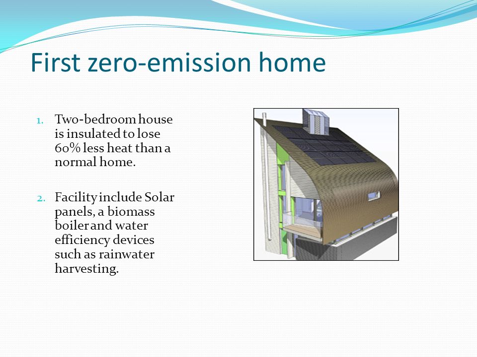 First zero-emission home 1.