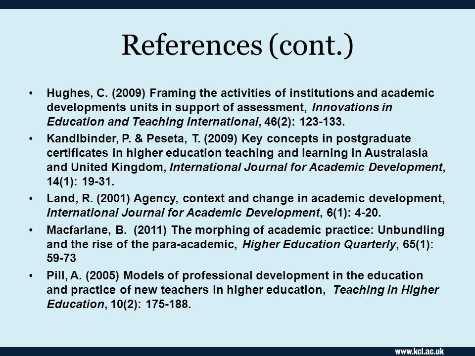 References (cont.) Hughes, C.
