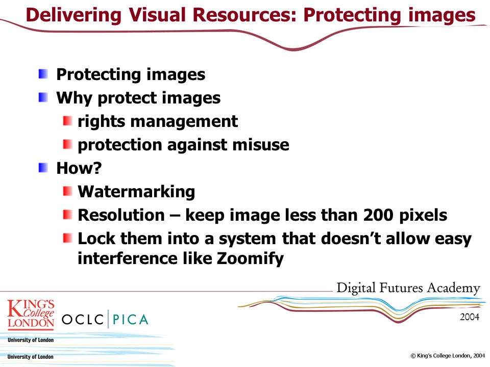 Protecting images Why protect images rights management protection against misuse How.