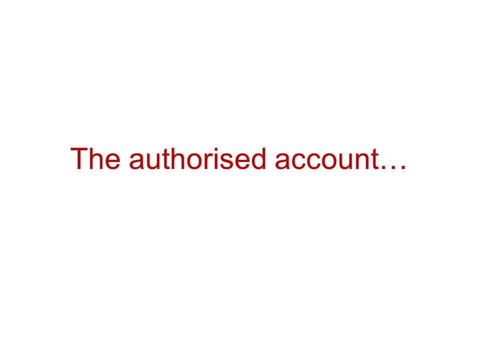 The authorised account…