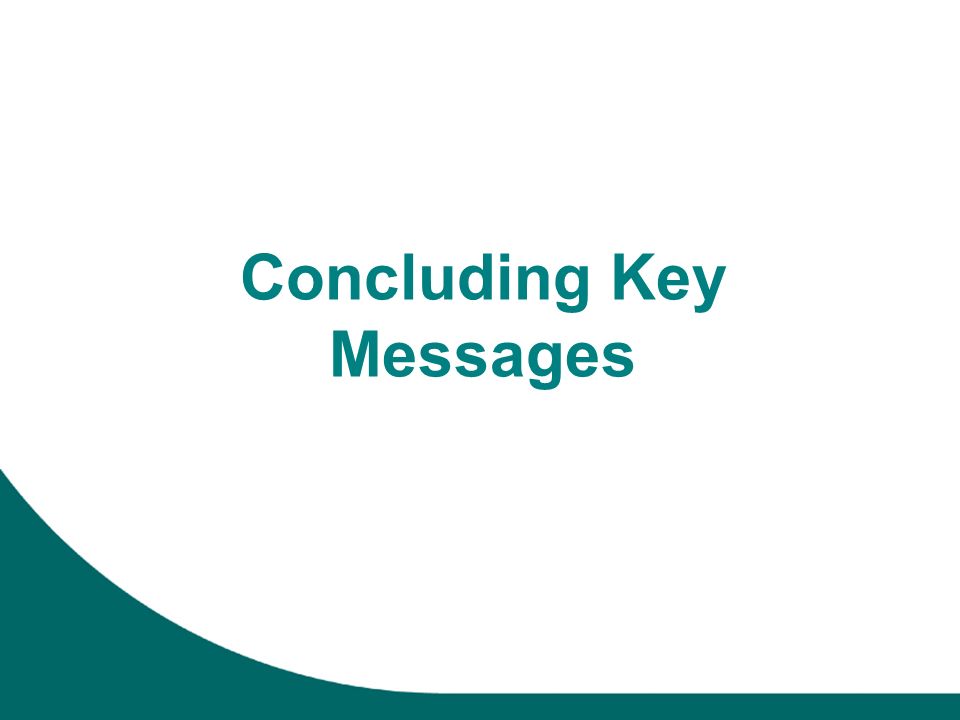 Concluding Key Messages