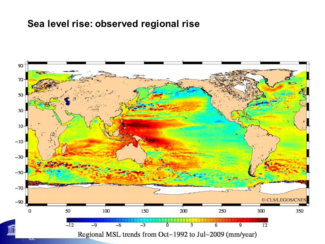 Sea level rise: observed regional rise