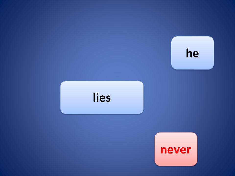 he lies never