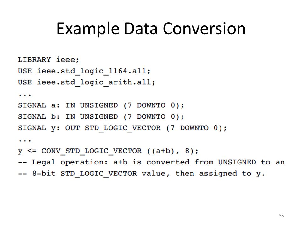 Example Data Conversion 35