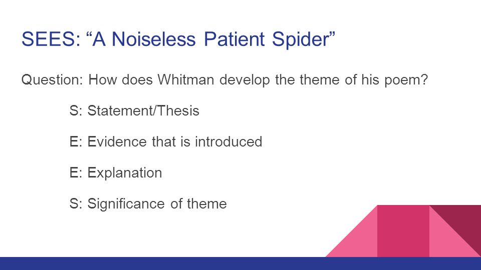 a noiseless patient spider thesis