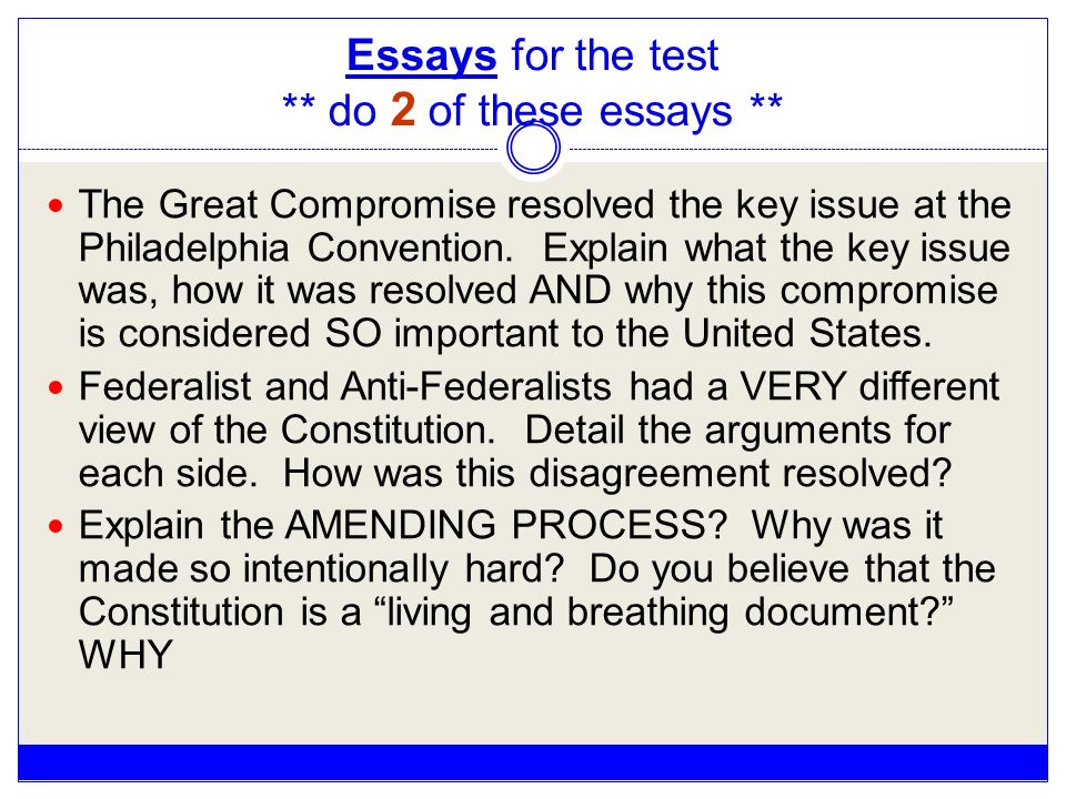 How To Write A Proposal Essay Paper Chapter Two The Constitution Essays Health Essay also Sample Essay High School Chapter Two The Constitution Essays For The Test Do Of These Thesis Statement For Argumentative Essay