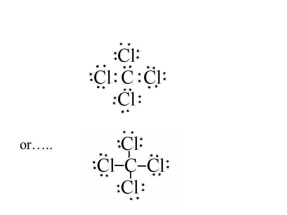 Draw the Lewis structure for carbon tetrachloride CCl 4 See page for rules ...