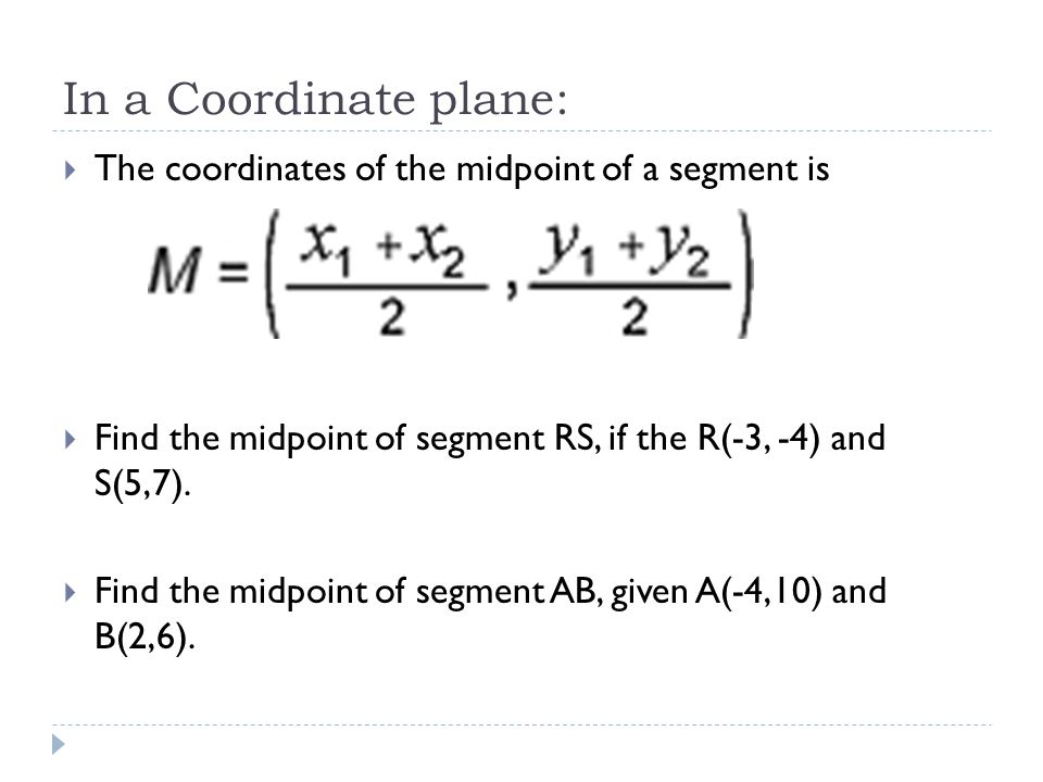 How do you find the coordinates of a missing endpoint Midpoint Section 1 5a Warm Up 1 Graph A 2 3 And B 1 0 2 Find Cd 3 Find The Coordinate Of The Midpoint Of Cd 4 Simplify Ppt Download