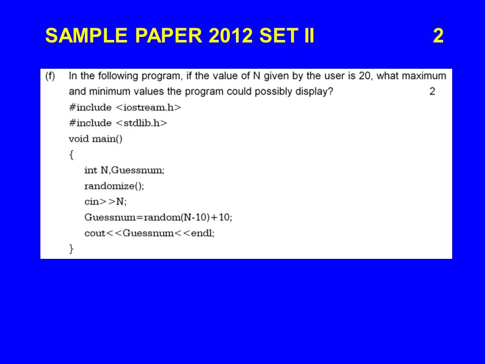 SAMPLE PAPER 2012 SET II 2