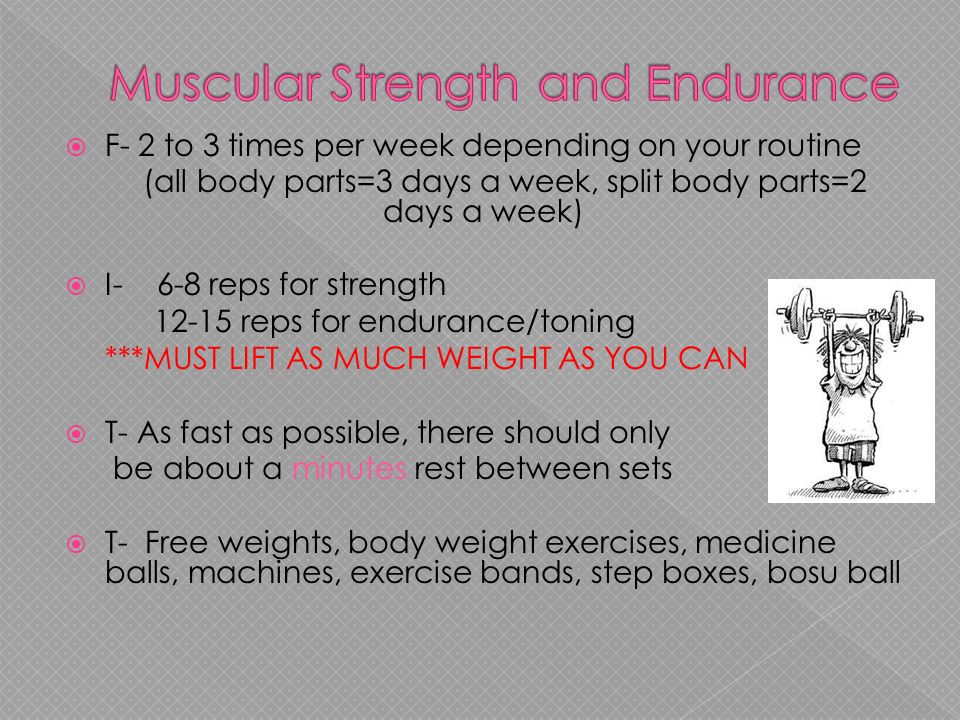 F 3 To 5 Times Per Week I 60 To 85 Of Your Max Hr T F 3 To 5 Times Per Week I 60 To 85 Of Your Max Hr T