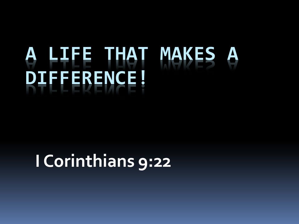 I Corinthians 9:22