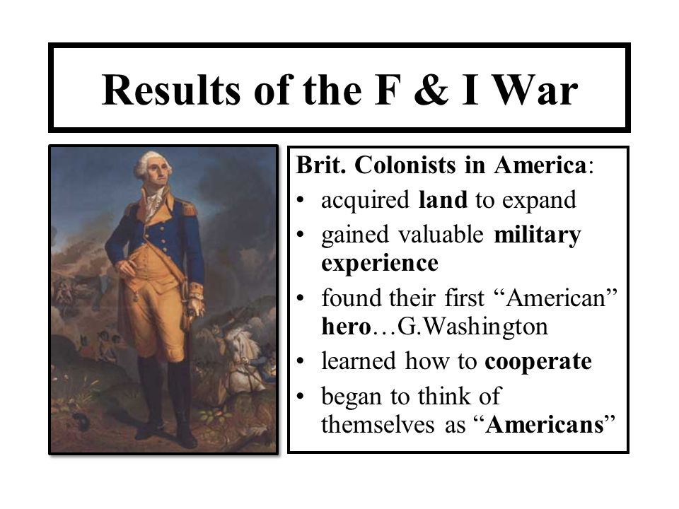 Results of the F & I War Brit.