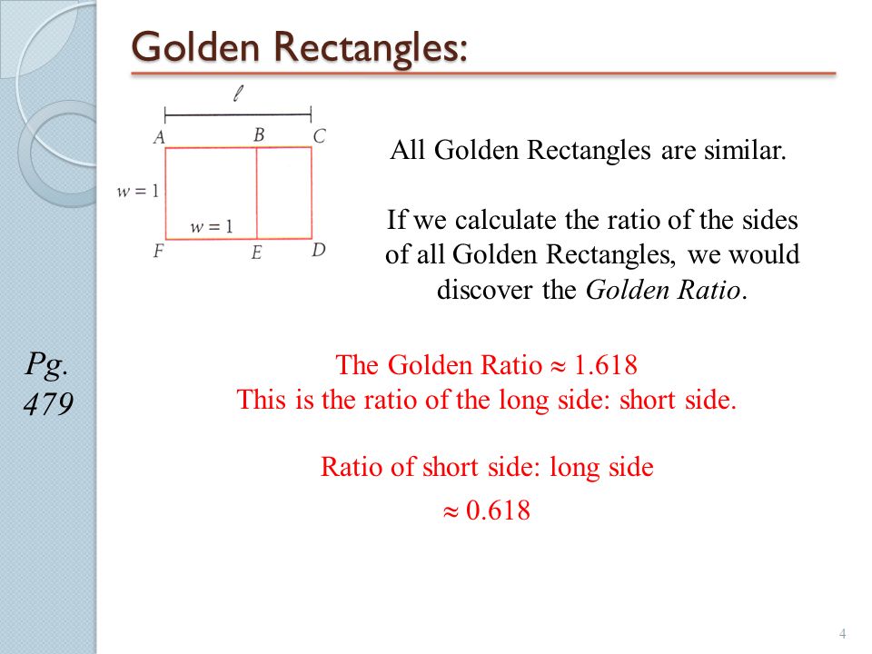 1 Geometry Section 7-1D Golden Rectangles Page 478 You will need a  calculator with sin/cos/tan in 1½ weeks. Freshmen - TI 30 XII S  recommended. Around. - ppt download