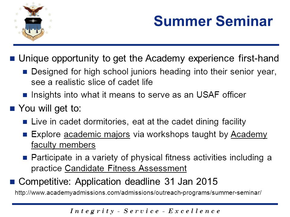 air force academy application requirements