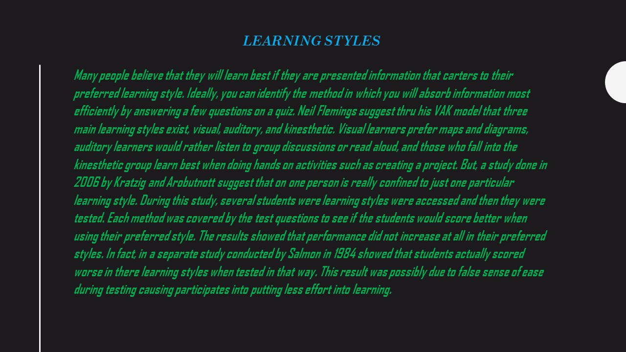 How Many People Believe Learning Styles >> Learning Styles Discussion 3 Heather Ivey Learning Styles Many How Many People Believe Learning Styles >> Learning Styles Discussion 3 Heather Ivey Learning Styles Many