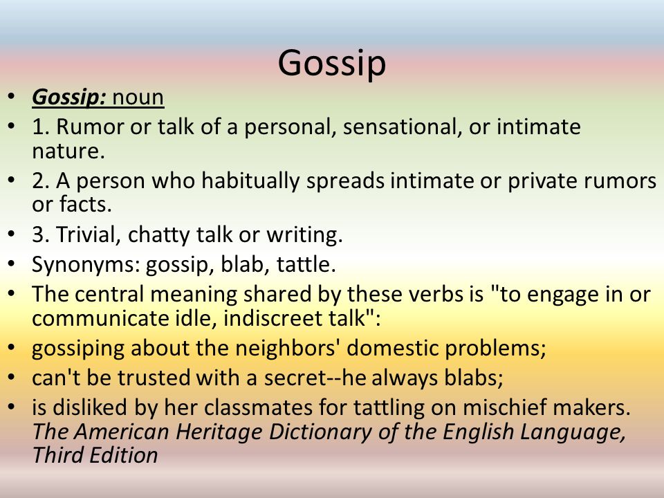 Gossip Definition
