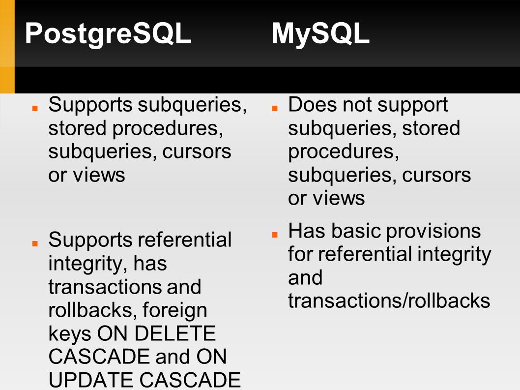 What is PostgreSQL? Object-relational database management system ...