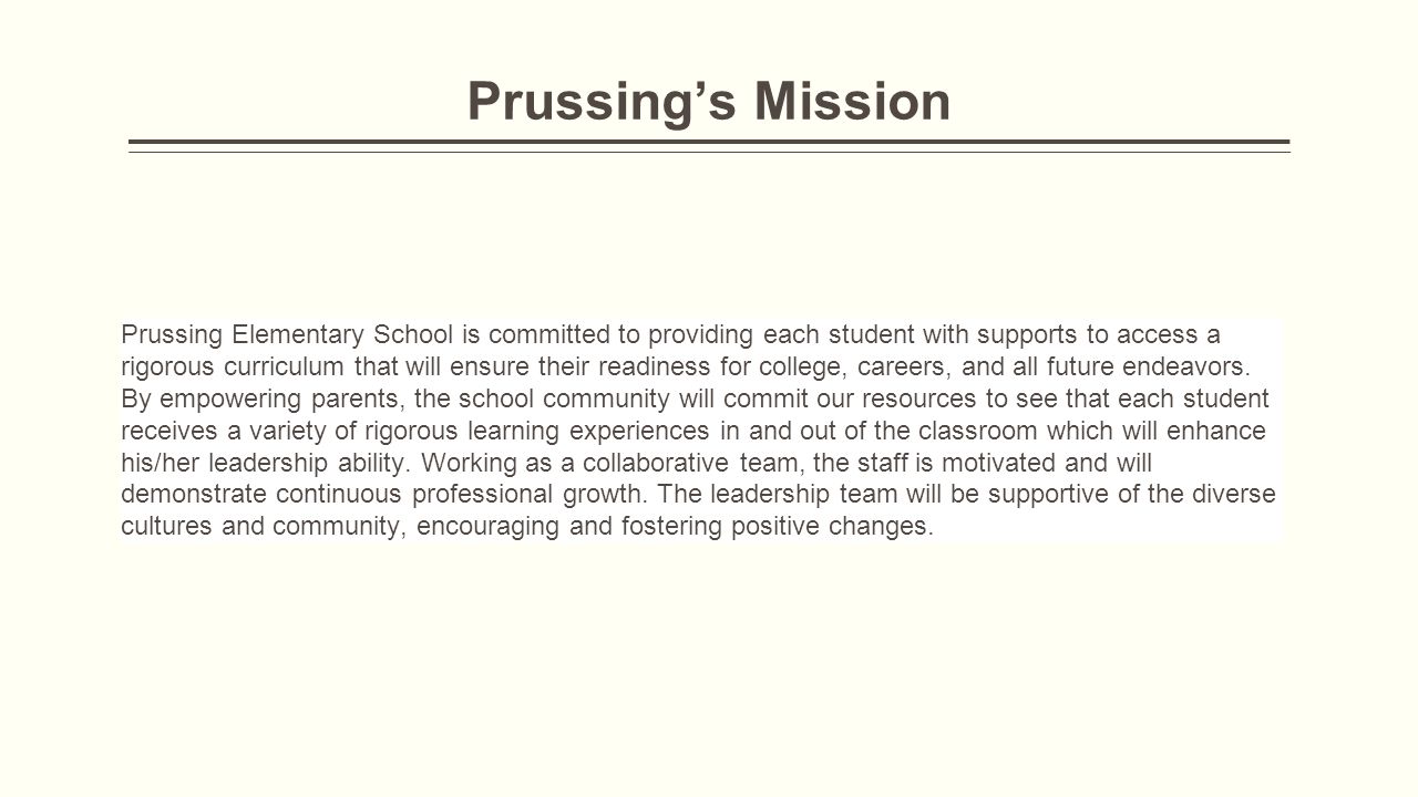 PRUSSING'S “STATE OF THE SCHOOL” ADDRESS November 17, 2015 Dr. George  Chipain – Principal Ms. Hanna Kapica – Assistant Principal. - ppt download