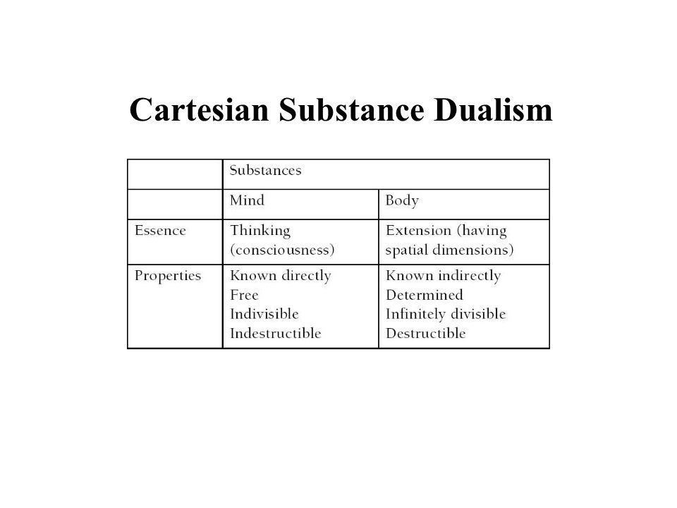 dualism psychology problems with cartesian dualism