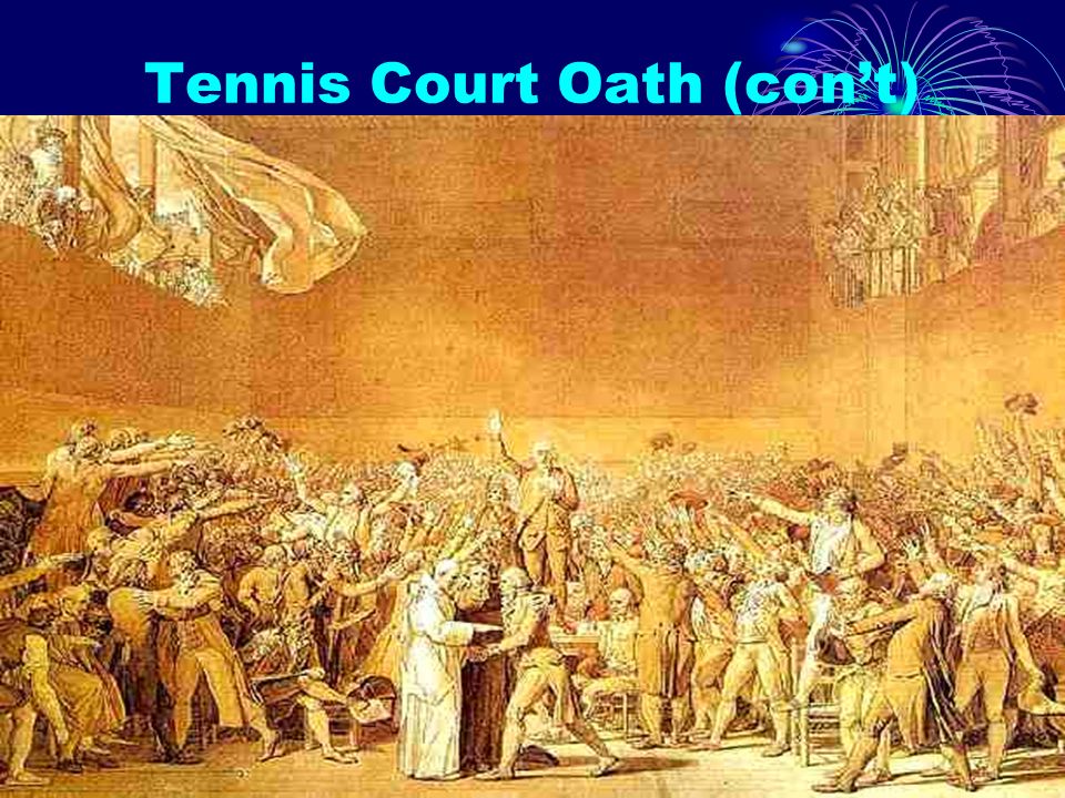 Society 18. Tennis Court Oath. The Tennis Court Oath National Assembly.