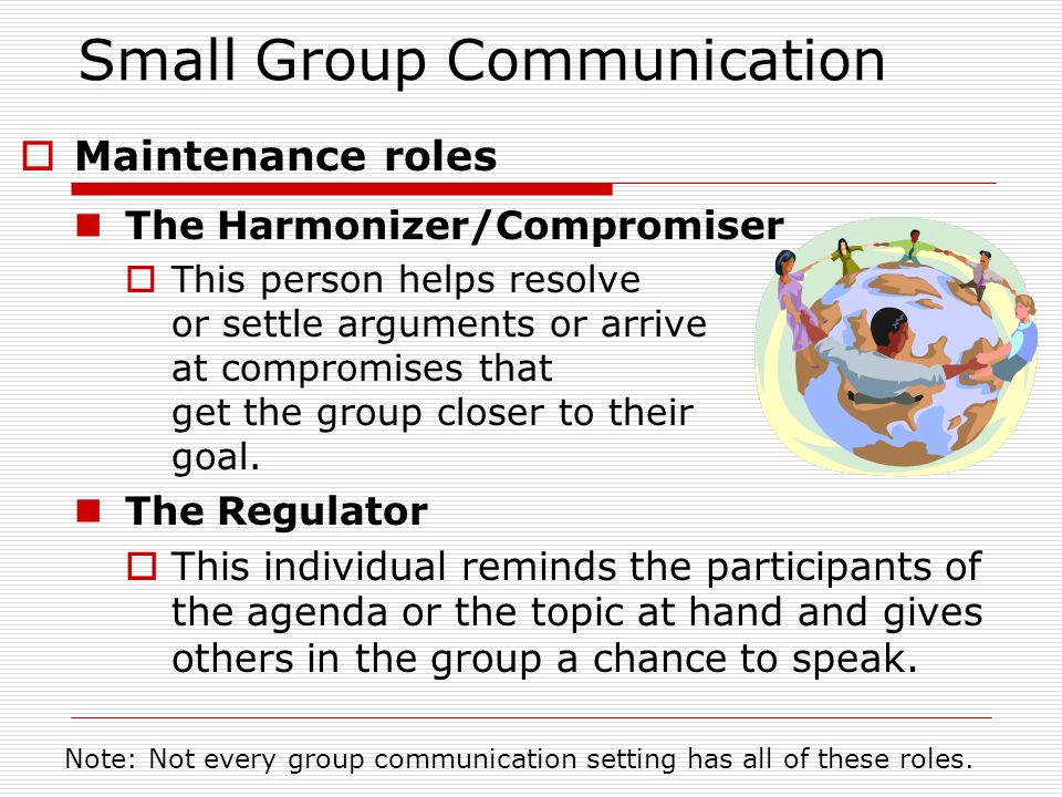 small group communication roles