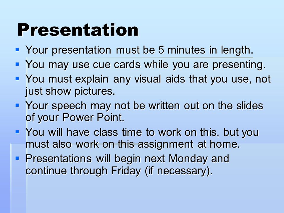 how to presentation topics