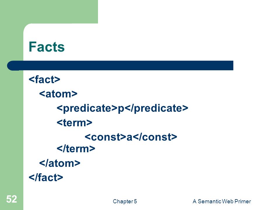 Chapter 5A Semantic Web Primer 1 Chapter 5 Logic And Inference: Rules ...