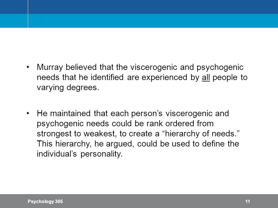 murrays theory of psychogenic needs
