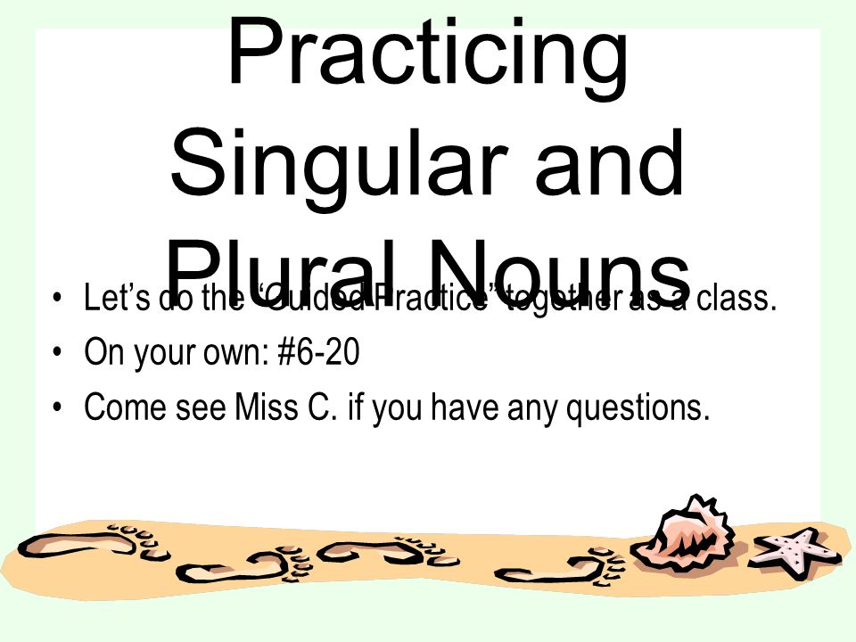 Regular & Irregular Plural Nouns Guided Practice - Lets Quiz